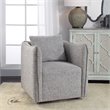 Uttermost Corben Contemporary Wood and Fabric Swivel Chair in Weathered Gray