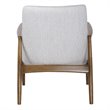 Uttermost Bev Farmhouse Wood and Fabric Accent Chair in White/Taupe