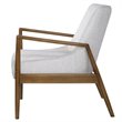 Uttermost Bev Farmhouse Wood and Fabric Accent Chair in White/Taupe