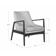 Uttermost Bev Farmhouse Wood and Fabric Accent Chair in White/Taupe