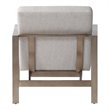 Uttermost Wills Wood Stainless Steel and Fabric Accent Chair in Antique Brass