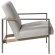 Uttermost Wills Wood Stainless Steel and Fabric Accent Chair in Antique Brass