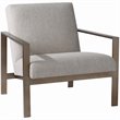 Uttermost Wills Wood Stainless Steel and Fabric Accent Chair in Antique Brass