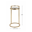 Uttermost Cailin Iron Glass and MDF Wood Accent Table in Gold Leaf