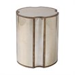 Uttermost Harlow MDF Wood Mirrored Accent Table in Antique Brass