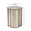 Uttermost Harlow MDF Wood Mirrored Accent Table in Antique Brass