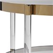 Uttermost Kellen Stainless Steel Glass and Acrylic Coffee Table in Gold