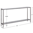 Uttermost Hayley Steel Metal and Mirror Console Table in Antique Silver