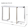 Uttermost Locke Modern Stainless Steel and Glass Console Table - Polished Nickel