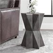 Uttermost Capella Polyurethane & MDF Accent Table in Charcoal Gray