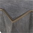 Uttermost Capella Polyurethane & MDF Accent Table in Charcoal Gray