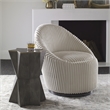 Uttermost Capella Polyurethane & MDF Accent Table in Charcoal Gray