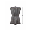 Uttermost Capella Polyurethane & MDF Accent Table in Charcoal Gray