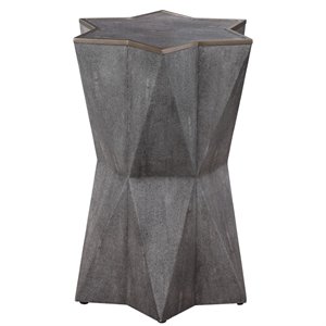 Uttermost Capella Polyurethane & MDF Accent Table in Charcoal Gray