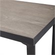 Uttermost Basuto Modern Iron Metal and Wood Console Table in Light Gray