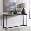 Uttermost Basuto Modern Iron Metal and Wood Console Table in Light Gray