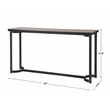 Uttermost Basuto Modern Iron Metal and Wood Console Table in Light Gray
