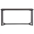 Uttermost Basuto Modern Iron Metal and Wood Console Table in Light Gray