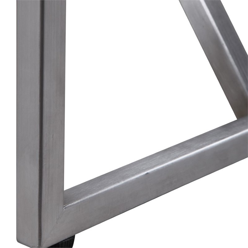 Uttermost Abaya MDF and Stainless Steel Console Table in Soft White