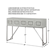 Uttermost Abaya MDF and Stainless Steel Console Table in Soft White
