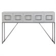 Uttermost Abaya MDF and Stainless Steel Console Table in Soft White