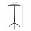 Uttermost Beacon Contemporary Aluminum Accent Table in Antique Nickel