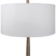 Uttermost Minette Transitional Steel Marble Fabric Floor Lamp in Antique Brass