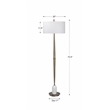 Uttermost Minette Transitional Steel Marble Fabric Floor Lamp in Antique Brass
