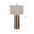 Uttermost Taria Contemporary Steel Table Lamp in Brushed Brass