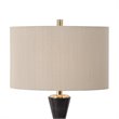 Uttermost Alastair Mid-Century Steel Marble & Fabric Table Lamp in Black