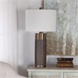 Uttermost Brannock Iron Ceramic and Fabric Table Lamp in Golden Bronze