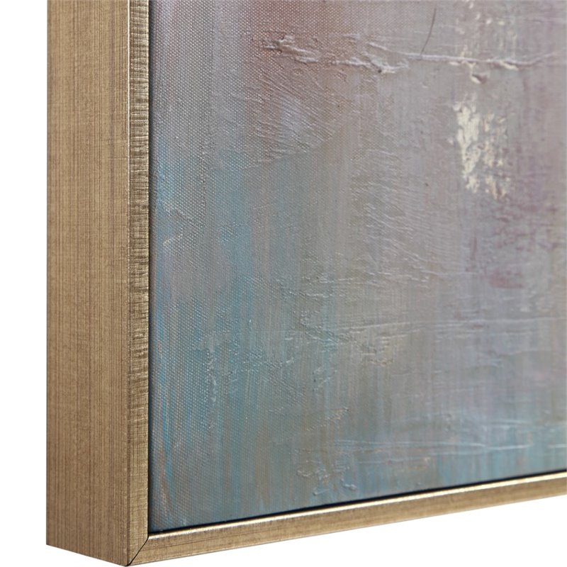Uttermost Elevation Contemporary Firwood Abstract Hand Painted Art - Multi-Color
