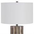 Uttermost Khalio Contemporary Steel and Fabric Table Lamp in Aged Gunmetal