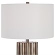 Uttermost Khalio Contemporary Steel and Fabric Table Lamp in Aged Gunmetal