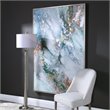 Uttermost Mercury Wood and Acrylic Abstract Hand Painted Art in White