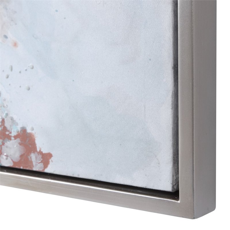 Uttermost Mercury Wood and Acrylic Abstract Hand Painted Art in White