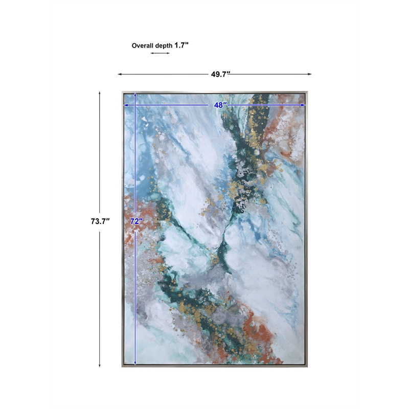 Uttermost Mercury Wood and Acrylic Abstract Hand Painted Art in White