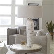 Uttermost Lenta Ceramic Iron and Crystal Table Lamp in Off White
