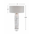Uttermost Lenta Ceramic Iron and Crystal Table Lamp in Off White