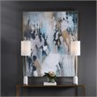 Uttermost Stormy Coastal Canvas and Wood Seas Hand Painted Canvas in Blue
