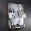 Uttermost Stormy Coastal Canvas and Wood Seas Hand Painted Canvas in Blue