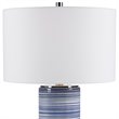 Uttermost Montauk Ceramic and Steel Striped Table Lamp in White and Indigo