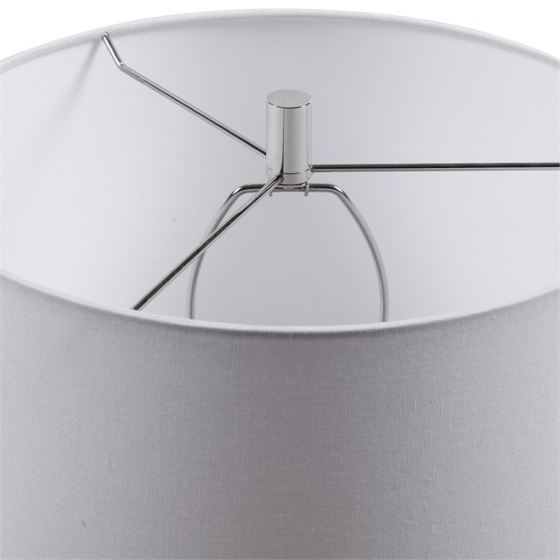 Uttermost Montauk Ceramic and Steel Striped Table Lamp in White and Indigo