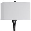 Uttermost Darbie Crystal Cast Iron and Fabric Table Lamp in Aged Black
