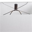 Uttermost Darbie Crystal Cast Iron and Fabric Table Lamp in Aged Black