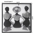 Uttermost Ladies Swimwear 1959 Pine Wood and Glass Fashion Print in Black