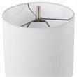 Uttermost Eloise Marble Steel and Fabric Table Lamp in White/Gray