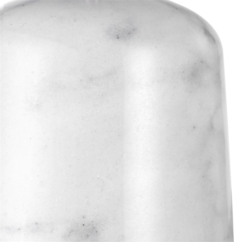 Uttermost Eloise Marble Steel and Fabric Table Lamp in White/Gray