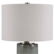 Uttermost Callais Ceramic and Metal Crackled Table Lamp in Aqua Blue