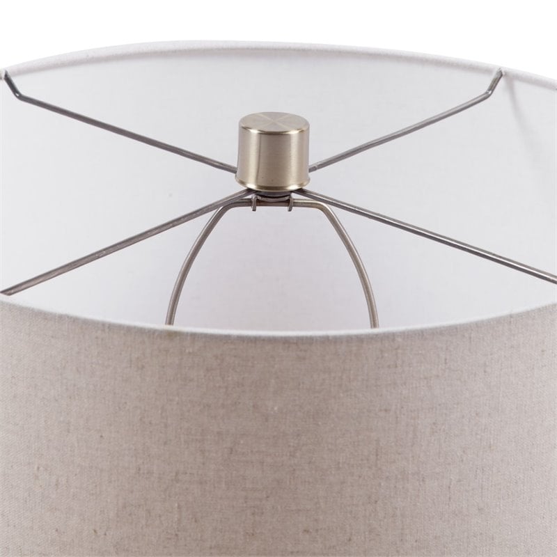 Uttermost Callais Ceramic and Metal Crackled Table Lamp in Aqua Blue
